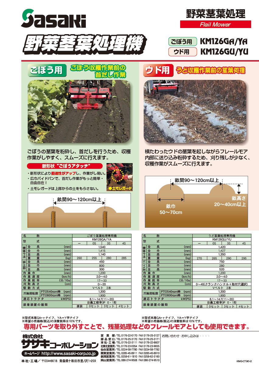 茎葉処理機　カタログ